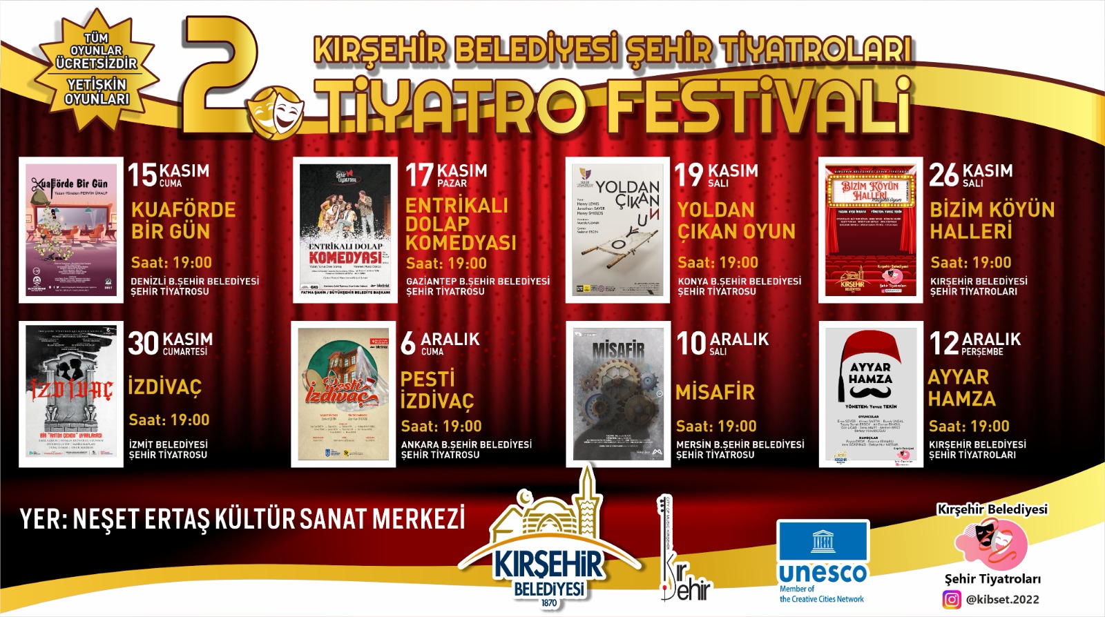 KIRŞEHİR BELEDİYESİ 2. TİYATRO FESTİVALİ