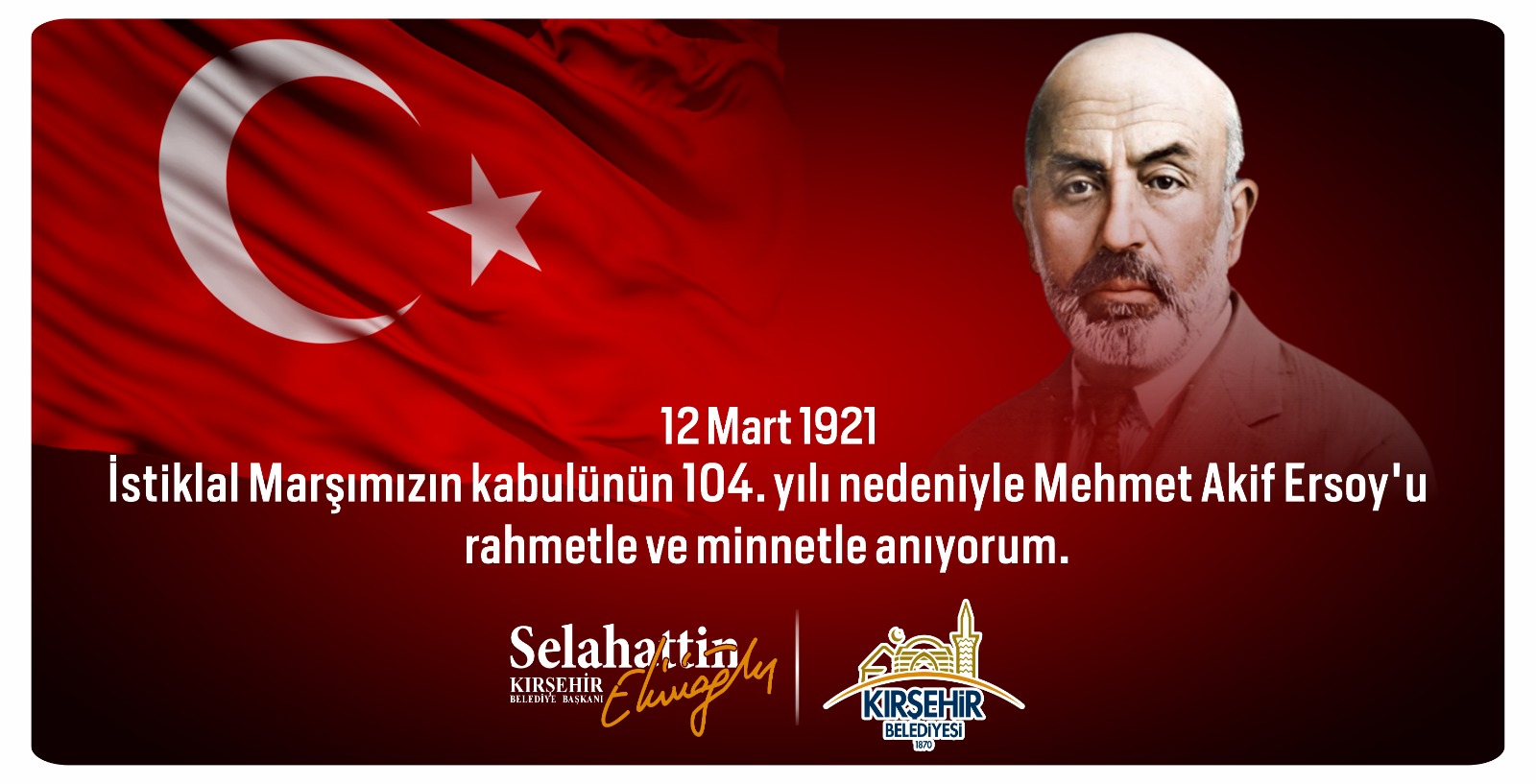 BAŞKANIMIZ EKİCİOĞLU’NDAN 104. YIL MESAJI